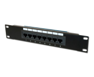 Digitus Patch panel 10" 8 portów, kat.5e, U/UTP, 1U, czarny (komplet - 1380818 - zdjęcie 1